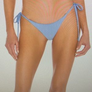 Frankie’s Bikinis Sky Ribbed Bikini Bottom